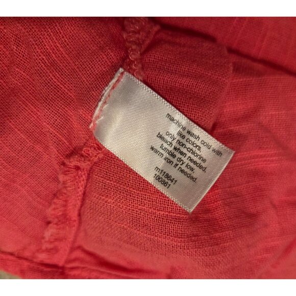 Lane Bryant Smocked Pink Classic Square Neck Embroidered Tank Top - Size 18 - Picture 6 of 12